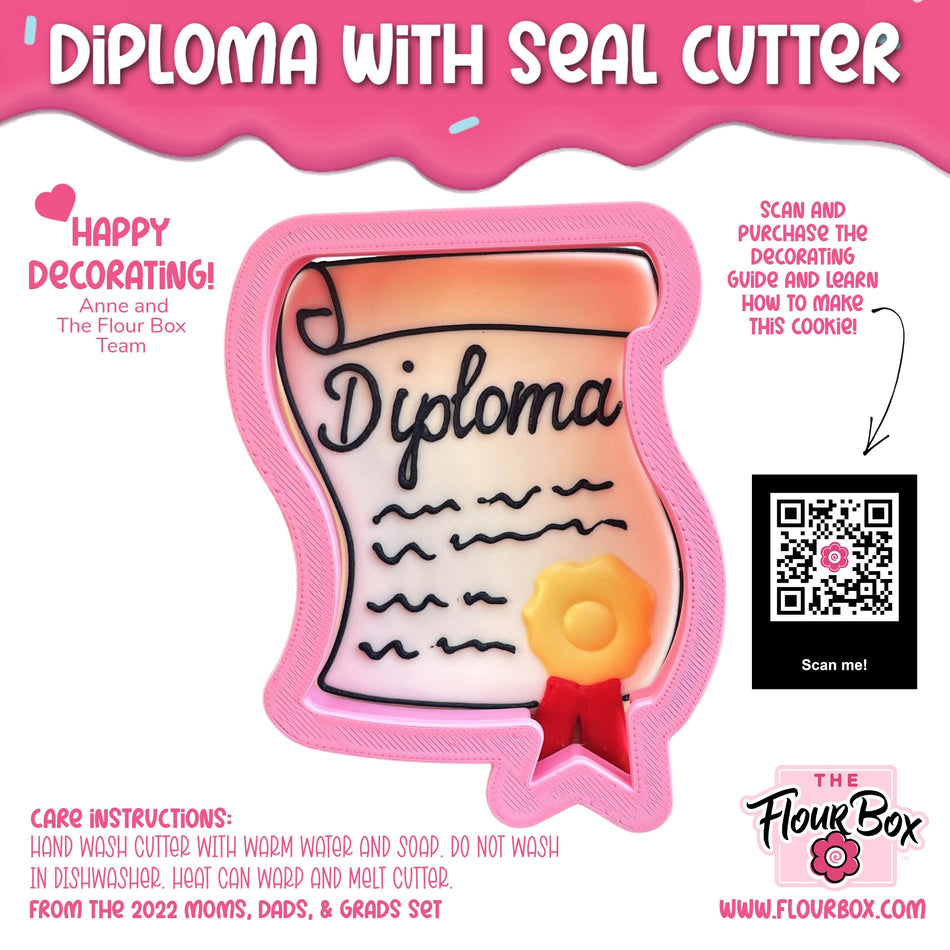 Diploma with Seal Cookie Cutter