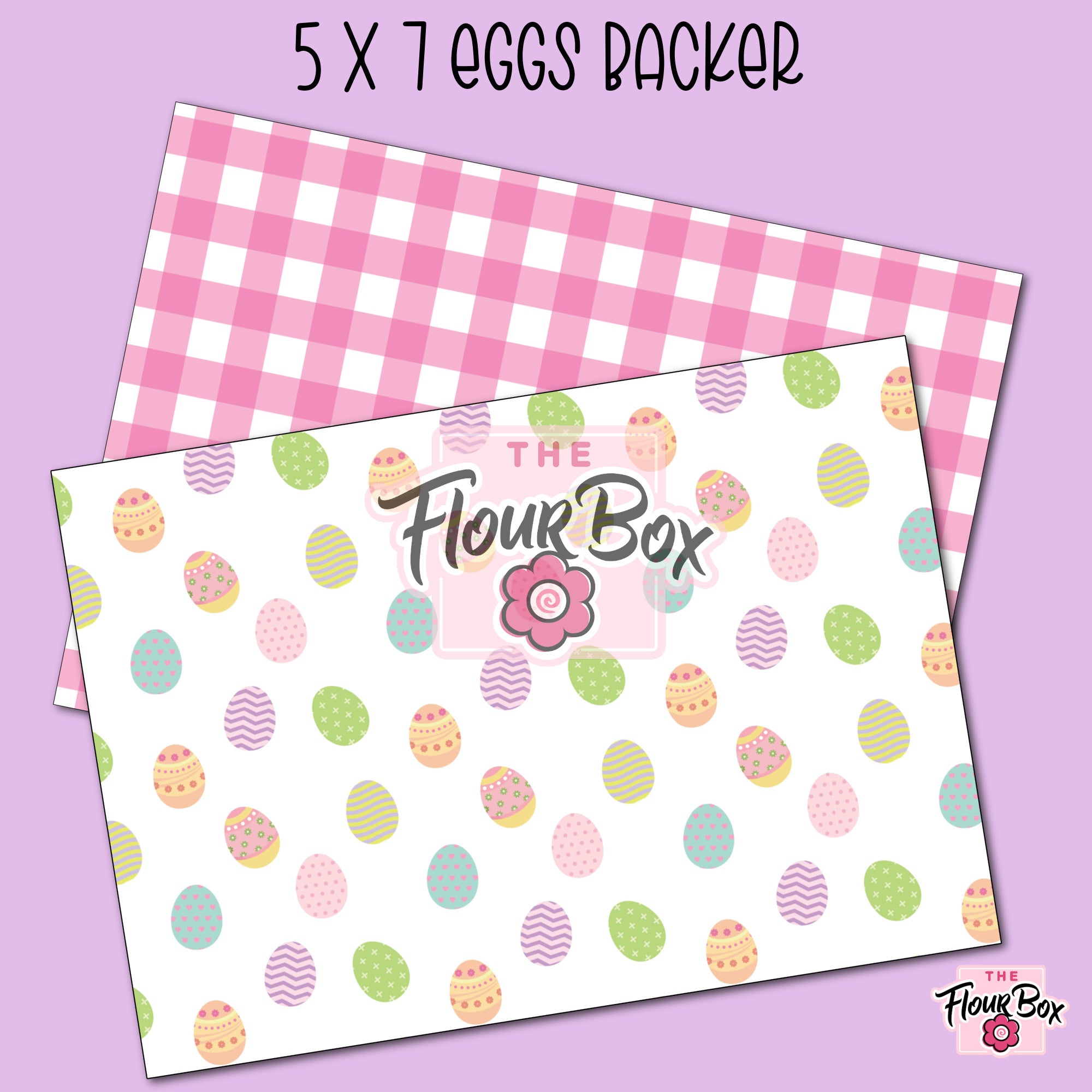 Easter Eggs Cookie BOX Backer - 5" x 7" Rectangle - 25 BACKERS
