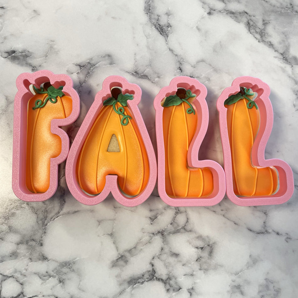 F-A-L-L 3pc Flour Box Club Cookie Cutter Set