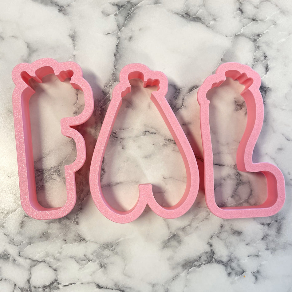 F-A-L-L 3pc Flour Box Club Cookie Cutter Set