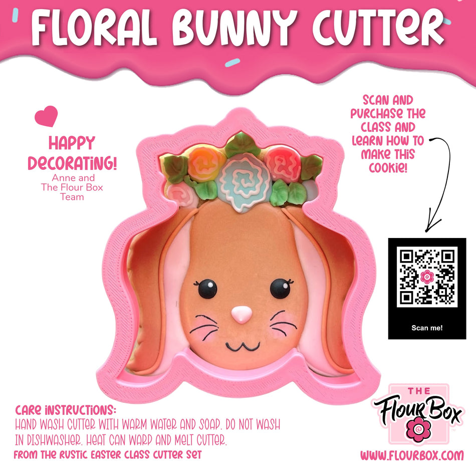 Floral Bunny Cookie Cutter