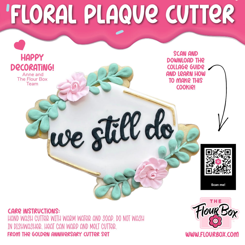 Floral Plaque Cookie Cutter