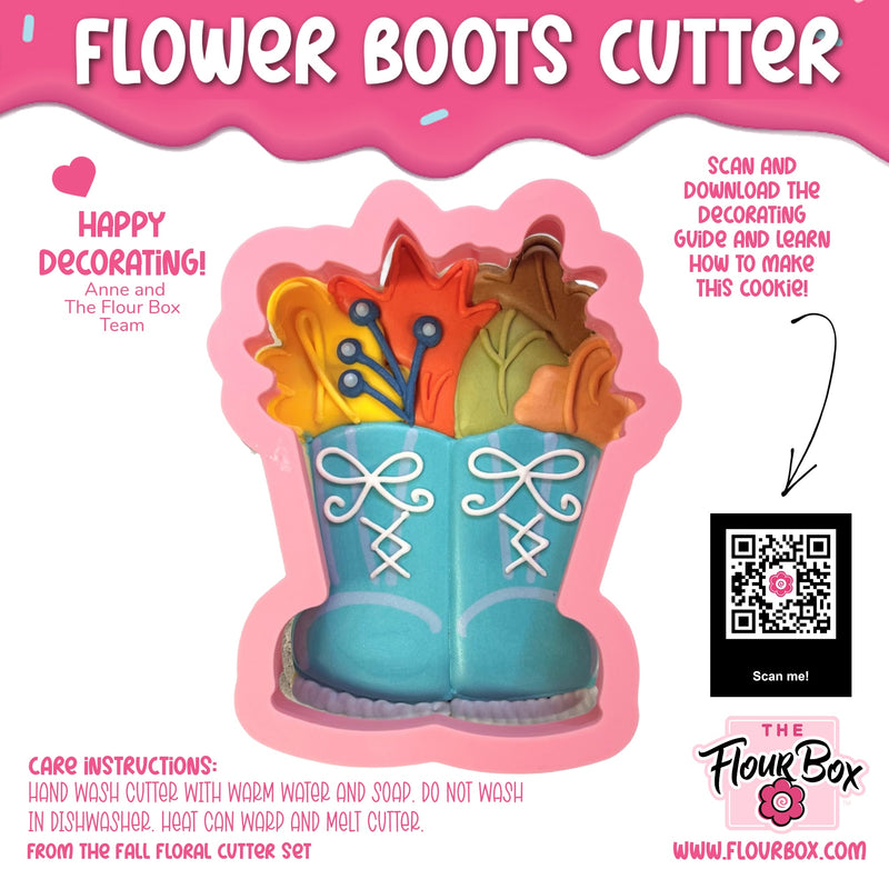 Flower Boots Cookie Cutter