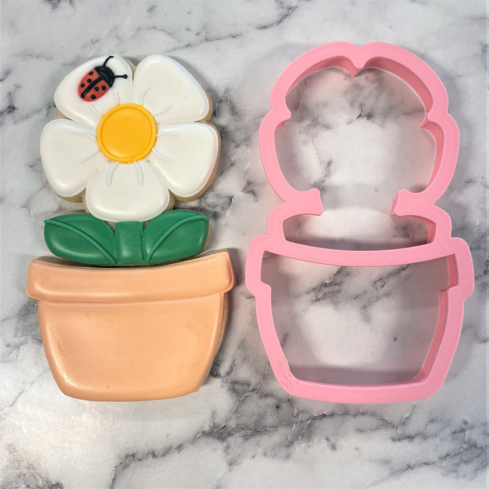 Flower in Pot 2-in-1 Flour Box Multi-Cookie Cutter
