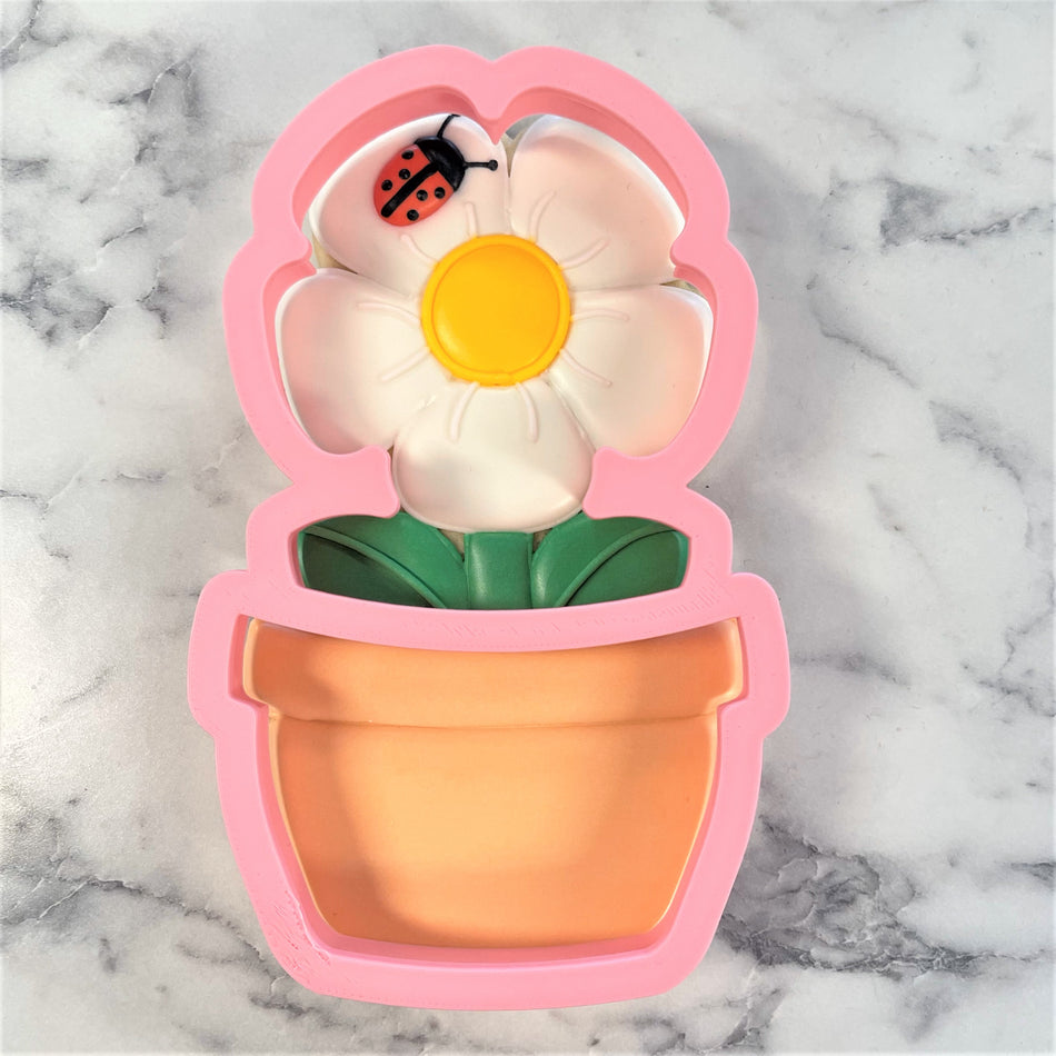 Flower in Pot 2-in-1 Flour Box Multi-Cookie Cutter