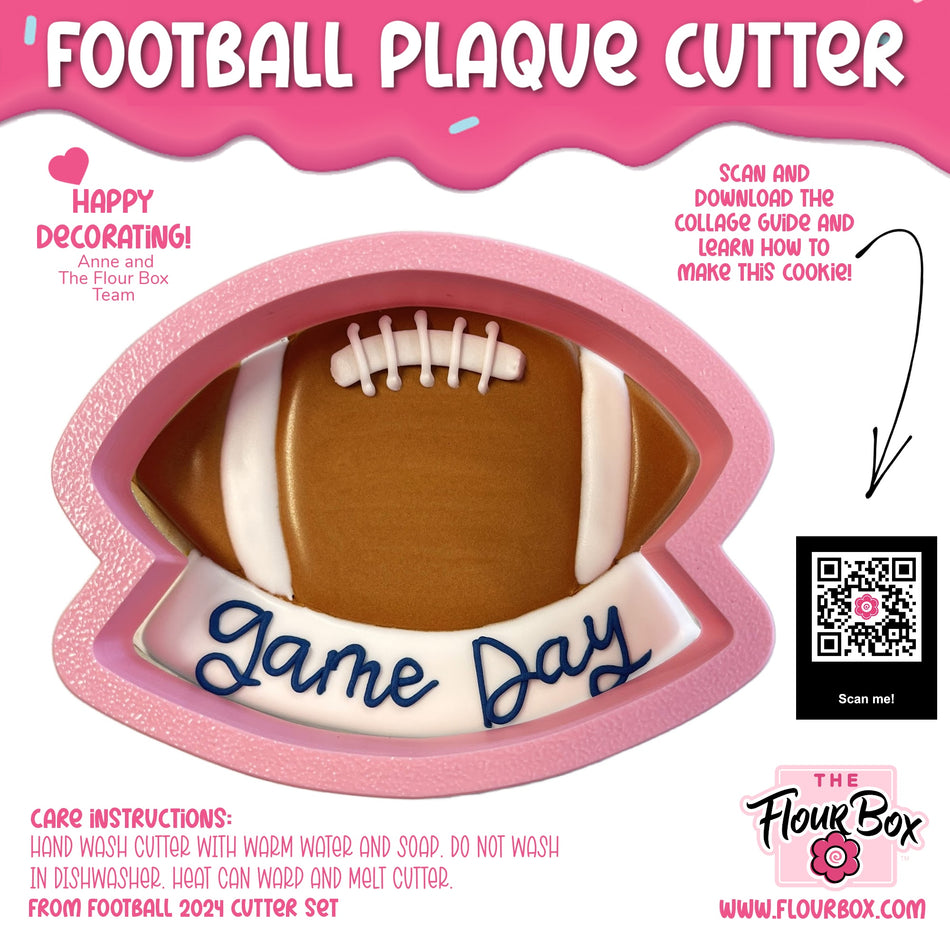 Football Plaque Cookie Cutter