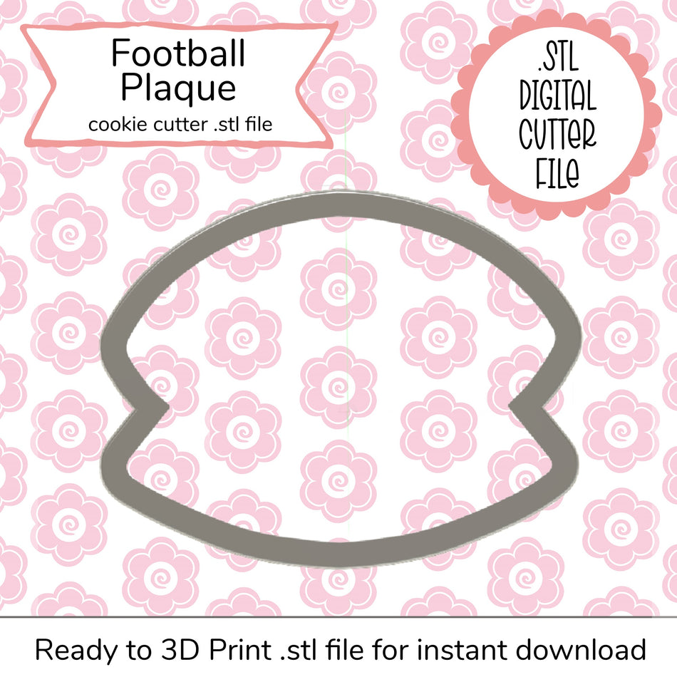 Football Plaque STL Cutter File (digital file)
