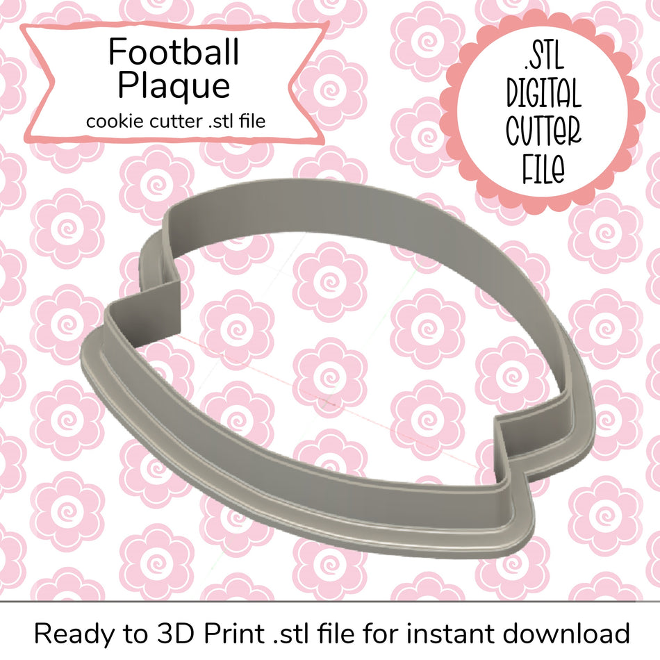 Football Plaque STL Cutter File (digital file)