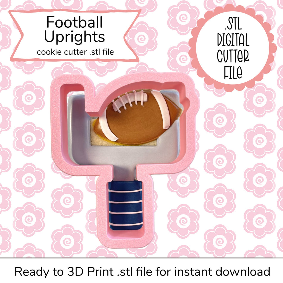 Football Upright STL Cutter File (digital file)