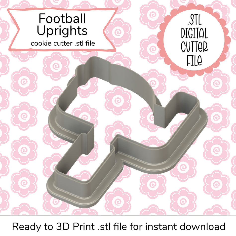 Football Upright STL Cutter File (digital file)