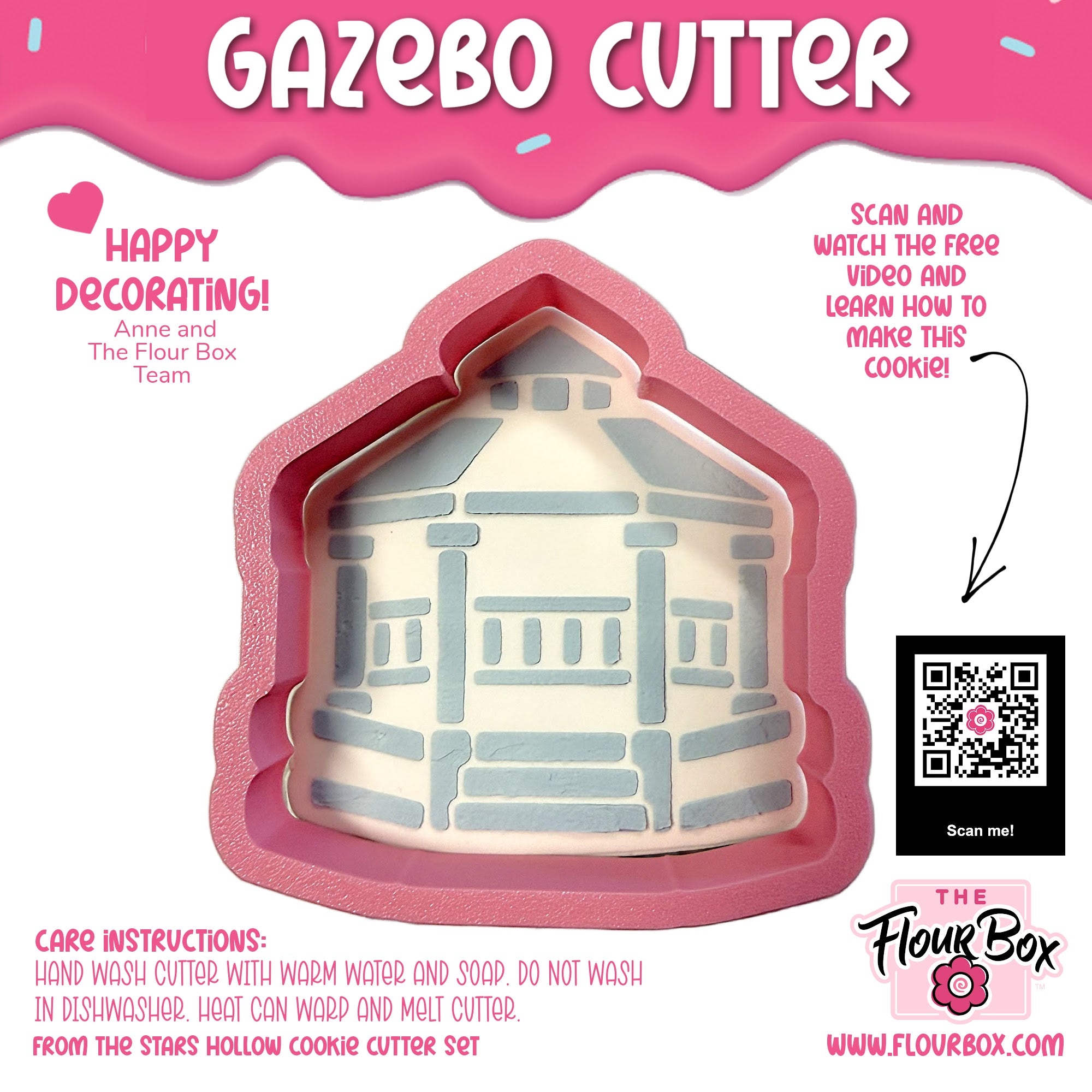 Gazebo Cookie Cutter with Stencil