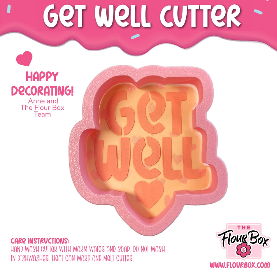 Get Well Cookie Cutter and Stencil Set