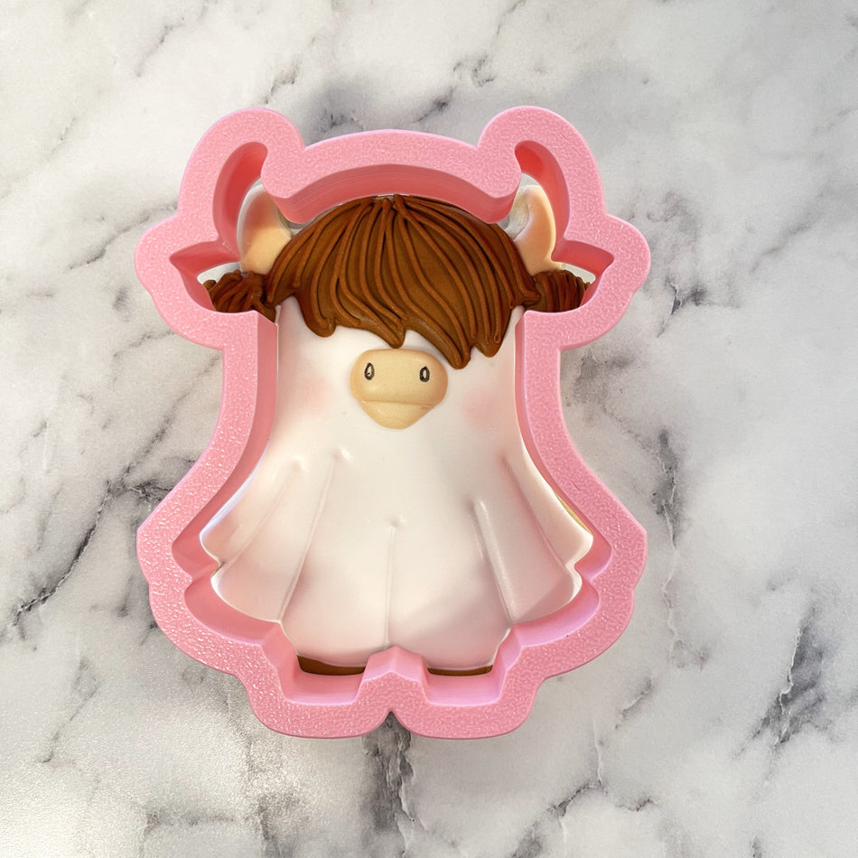 Western Ghost Highlander Cow Cookie Cutter