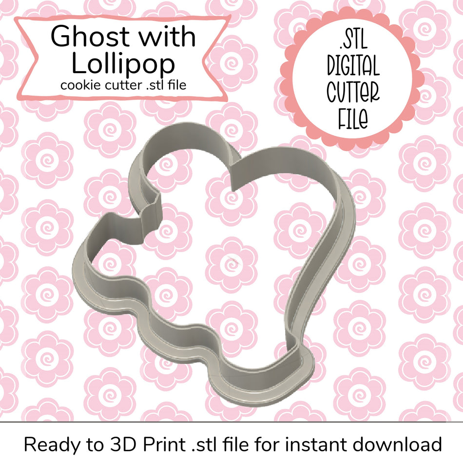 Ghost with Lollipop Cutter STL File (digital)
