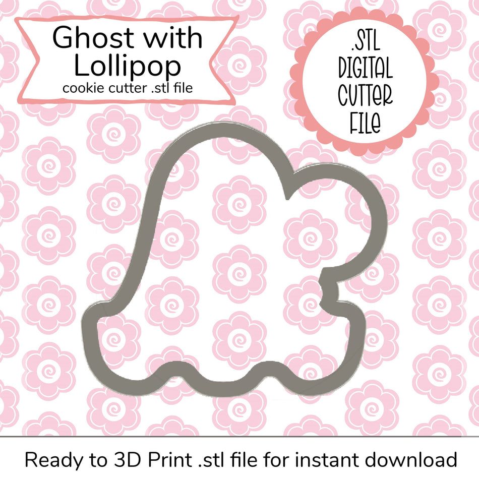 Ghost with Lollipop Cutter STL File (digital)