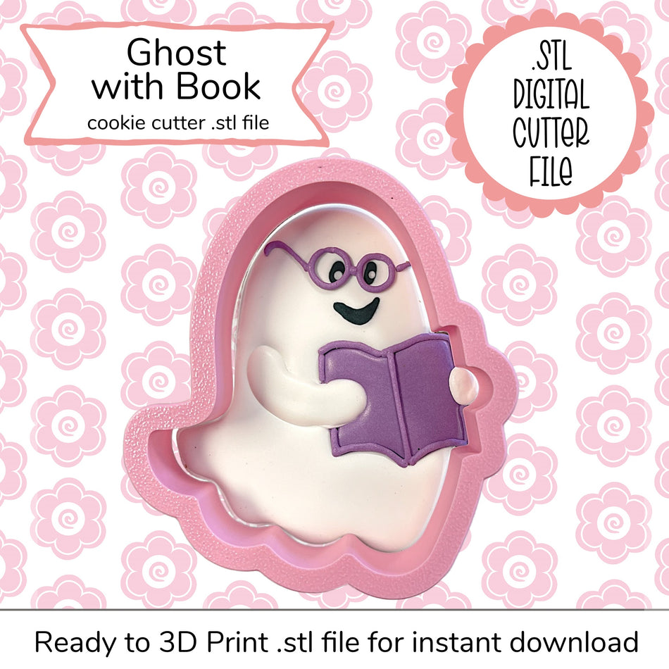 Ghost with Book STL Cutter File (digital file)