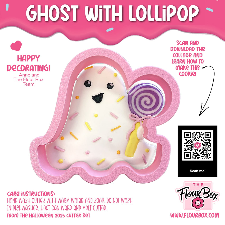 Ghost with Lollipop Cookie Cutter