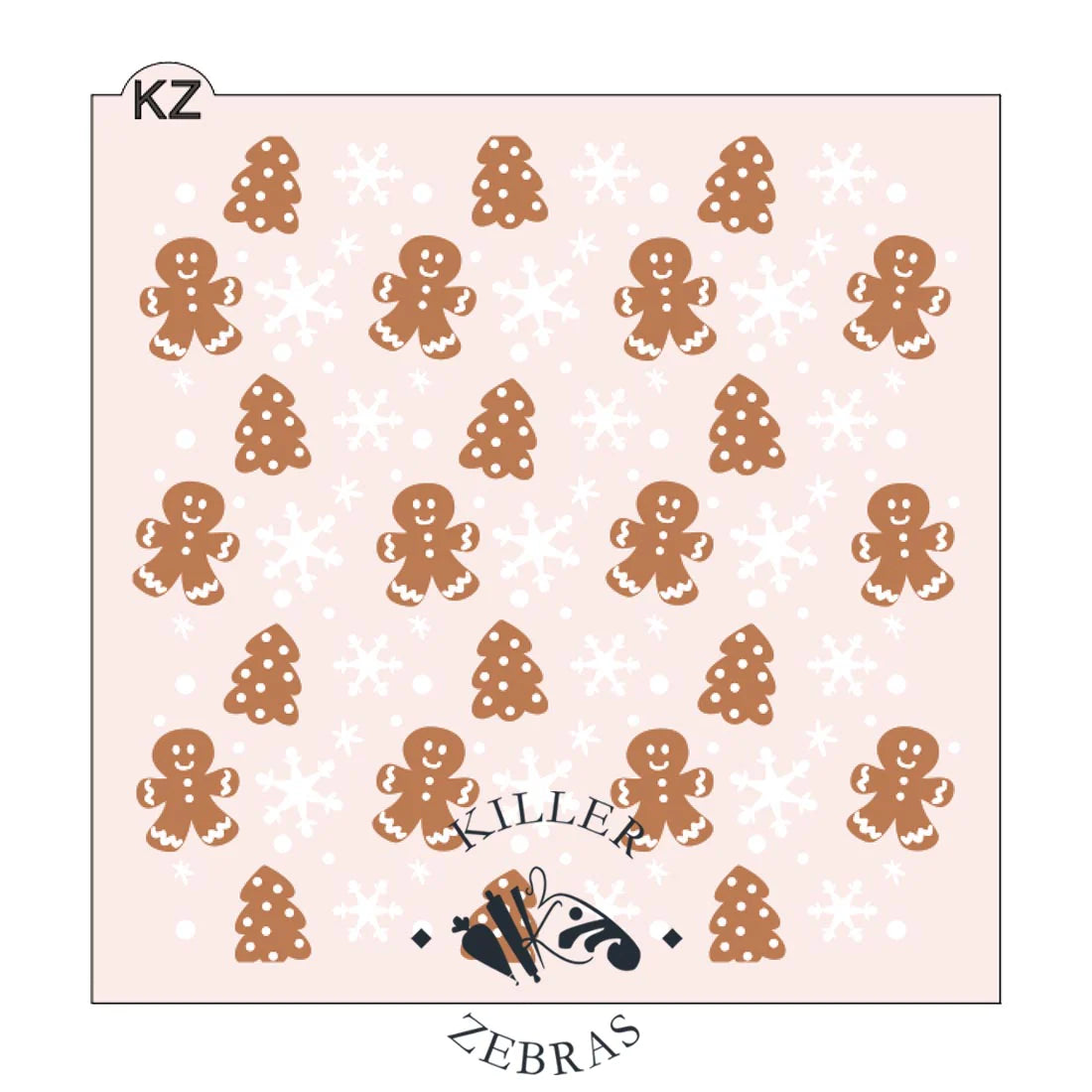 Gingerbread Men 2pc KZ Stencil