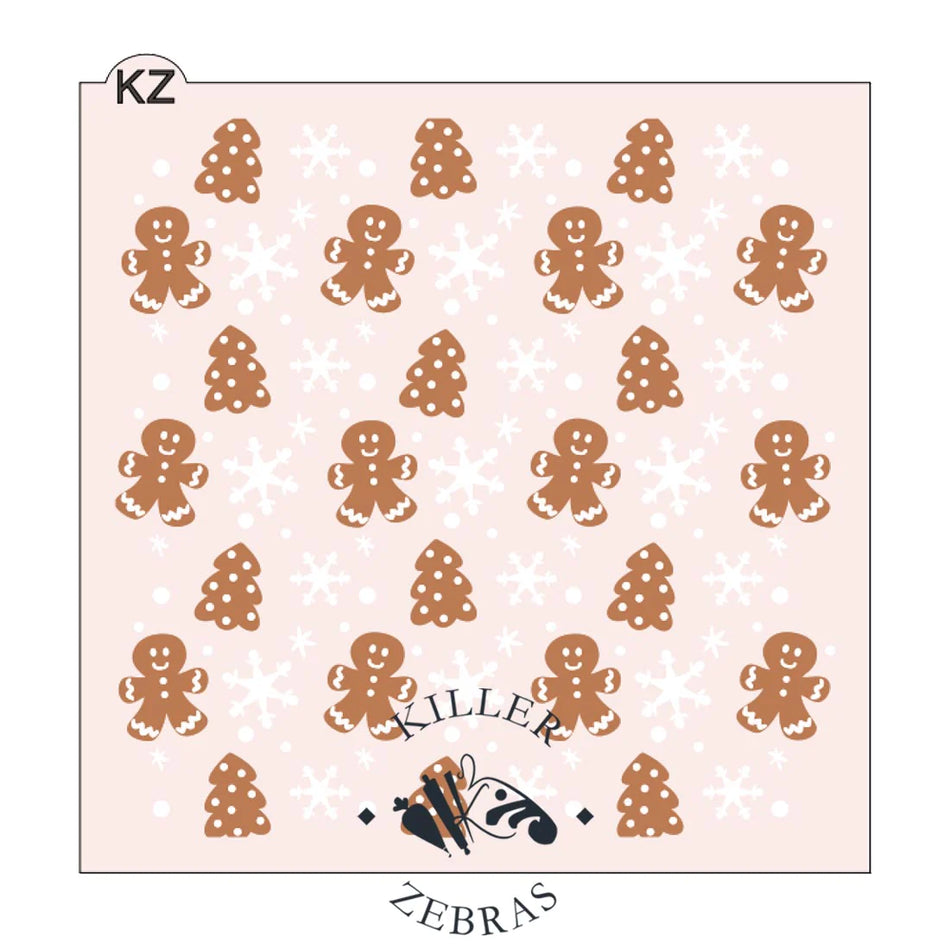Gingerbread Men 2pc KZ Stencil