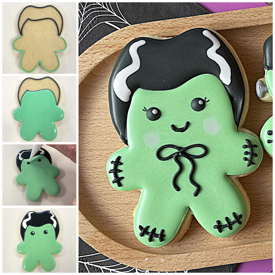 Gingerbread Frankenstein and Bride Cookie Cutter BUNDLE (2 cutters)