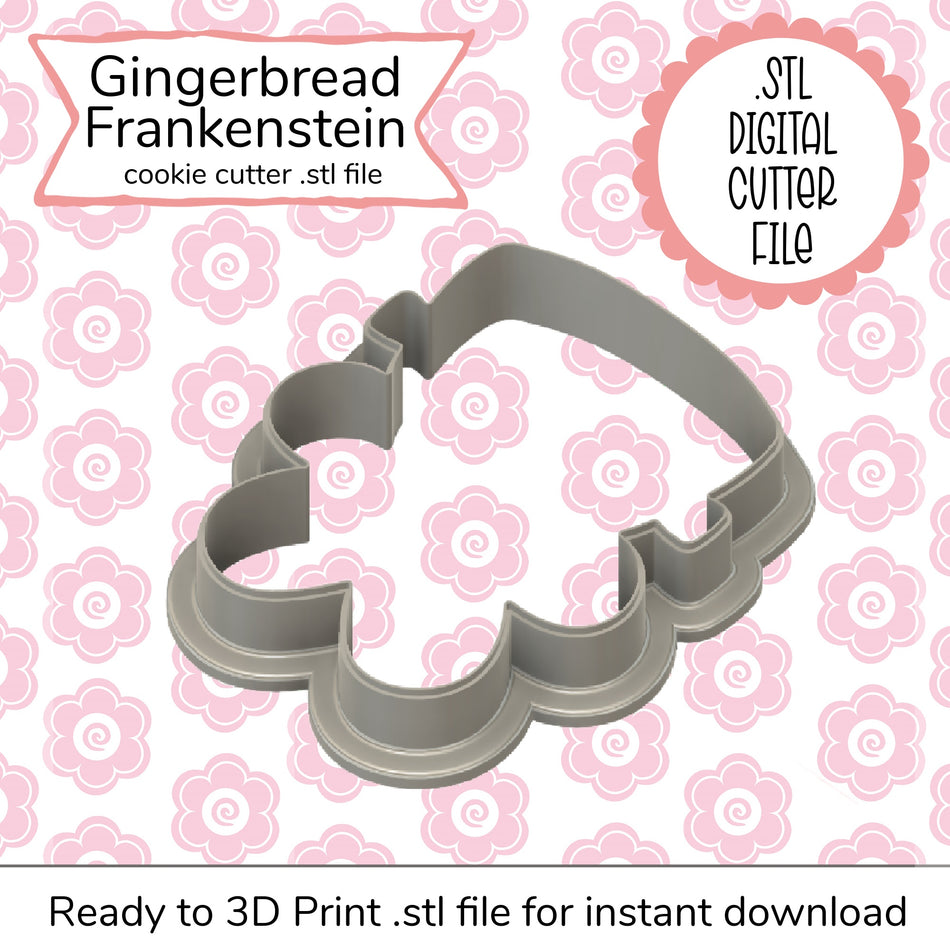 Gingerbread Frankenstein Cutter STL File (digital file)