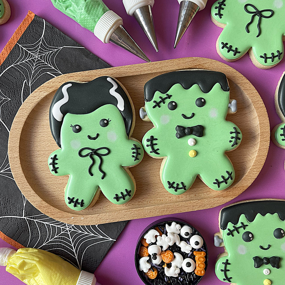 Gingerbread Frankenstein and Bride Cookie Cutter BUNDLE (2 cutters)