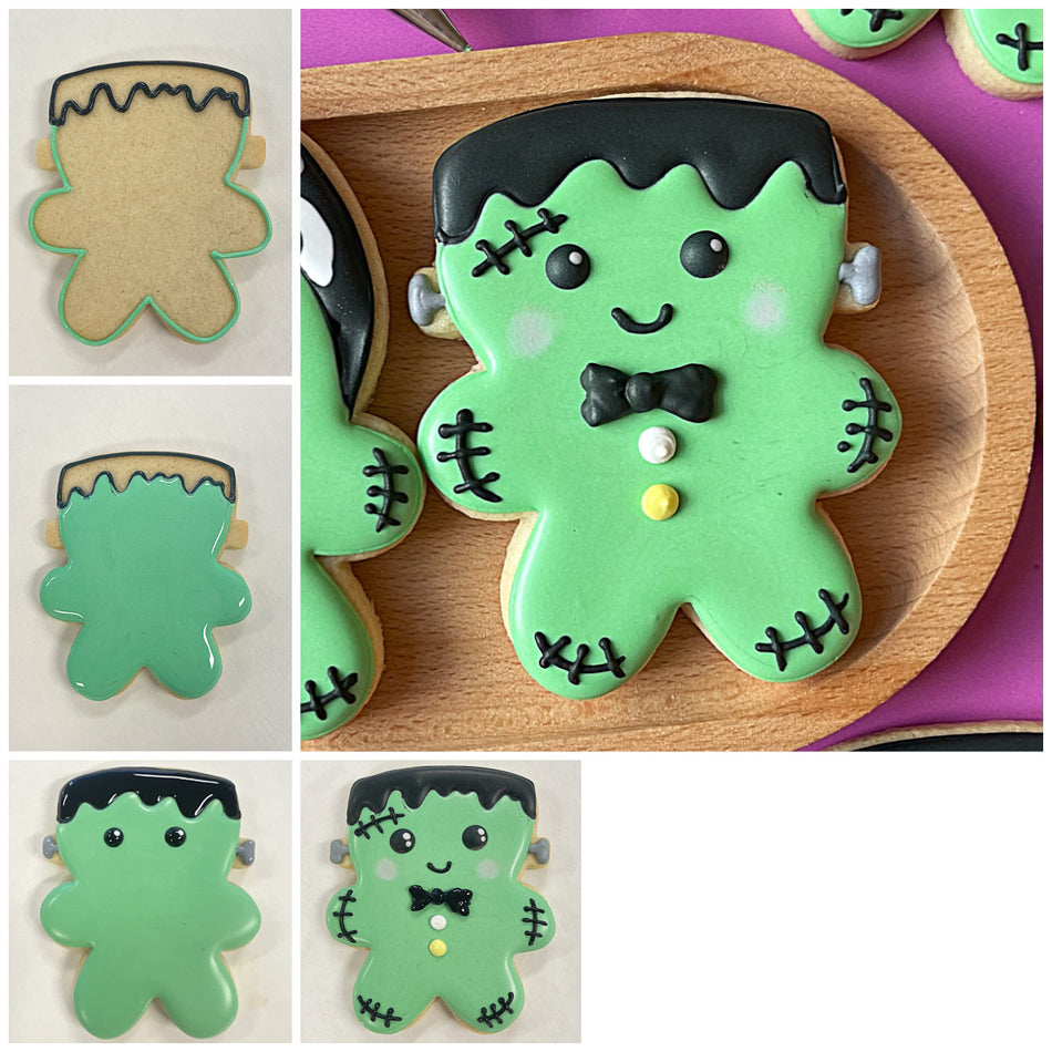 Gingerbread Frankenstein and Bride Cookie Cutter BUNDLE (2 cutters)
