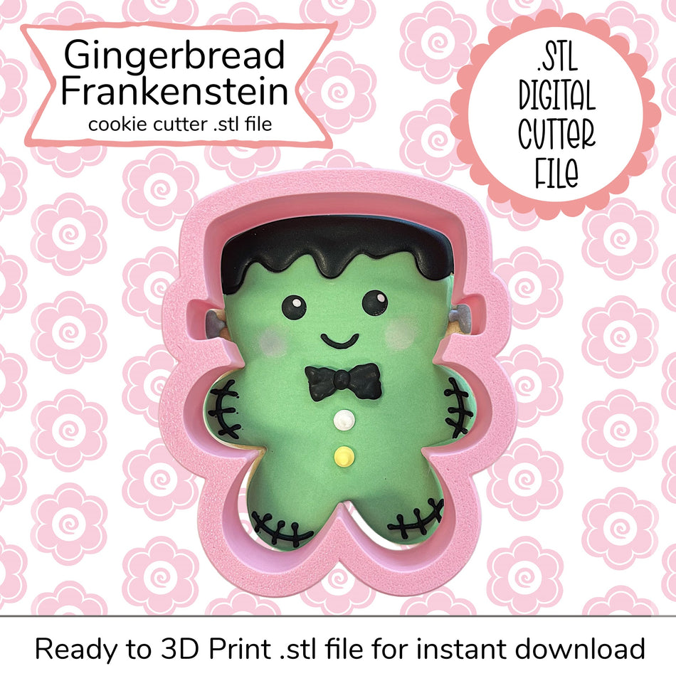 Gingerbread Frankenstein Cutter STL File (digital file)