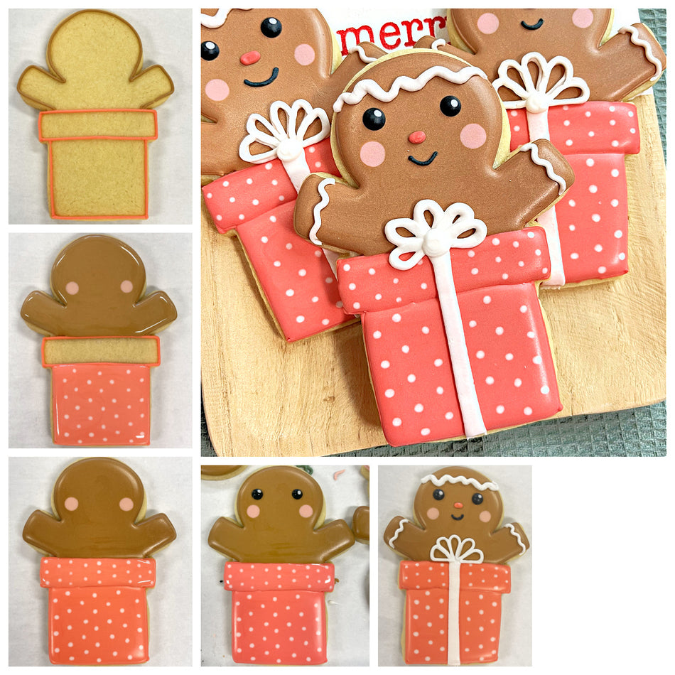 Gingerbread in Present Cookie Cutter