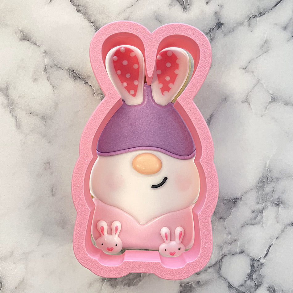 Gnome with Bunny Ears Cookie Cutter