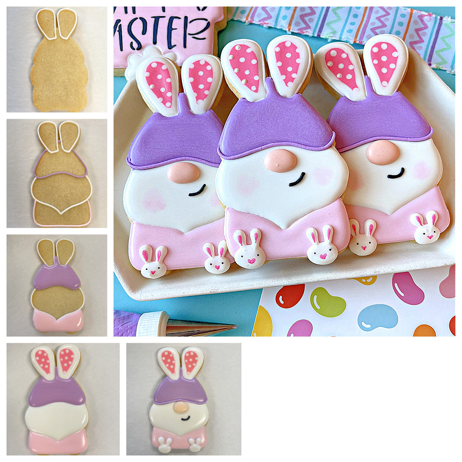 Gnome with Bunny Ears Cookie Cutter