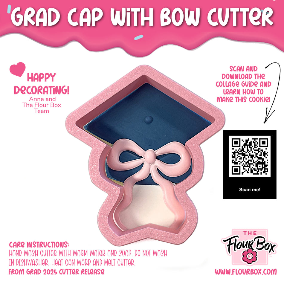 Grad Cap with Bow Cookie Cutter