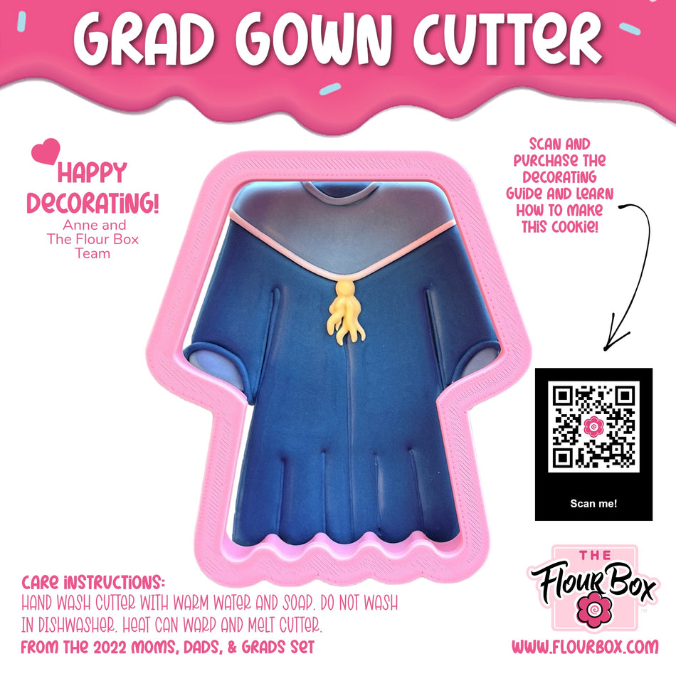 Grad Gown Cookie Cutter
