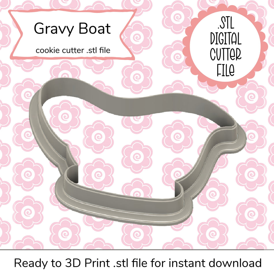 Gravy Boat Cutter STL File (digital file)