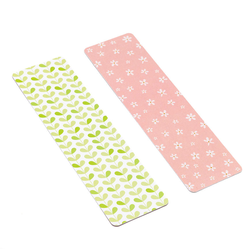 Green Leaves Flowers Cookie BAG Backer Card - 2.625