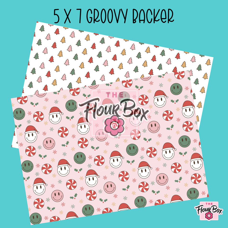 Groovy Christmas Cookie BOX Backer - 5