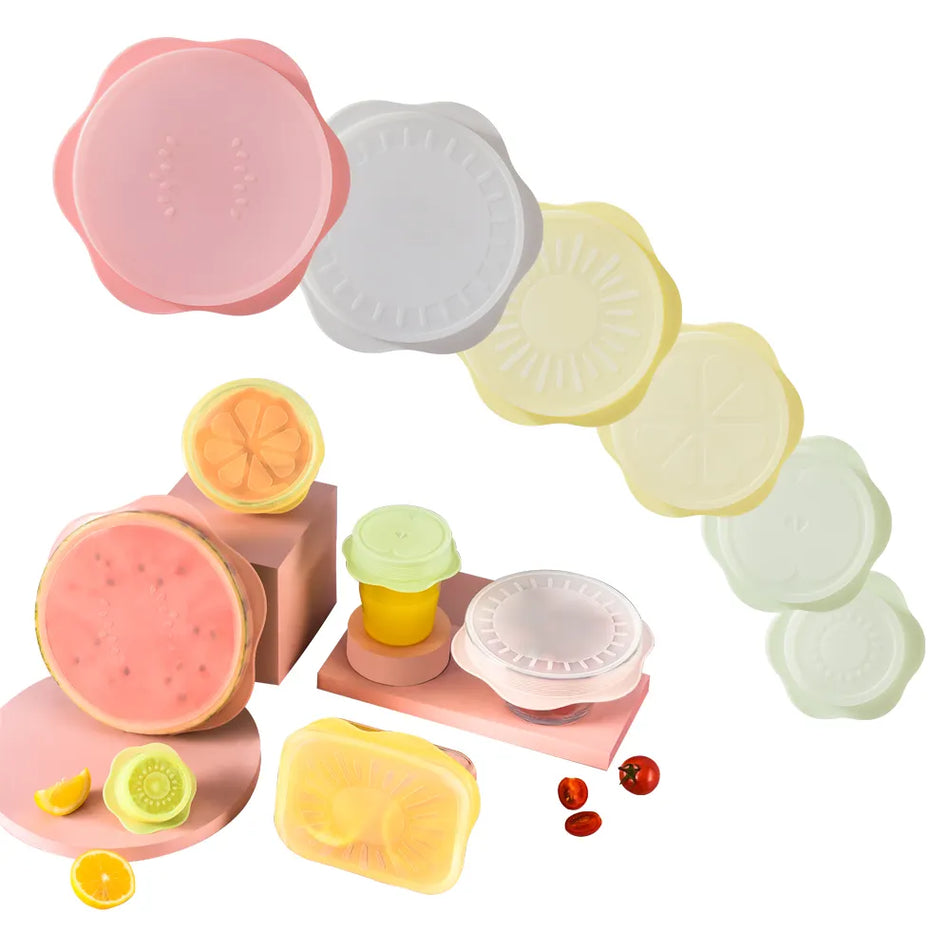 Flour Box Reusable Silicone Bowl Cover Set