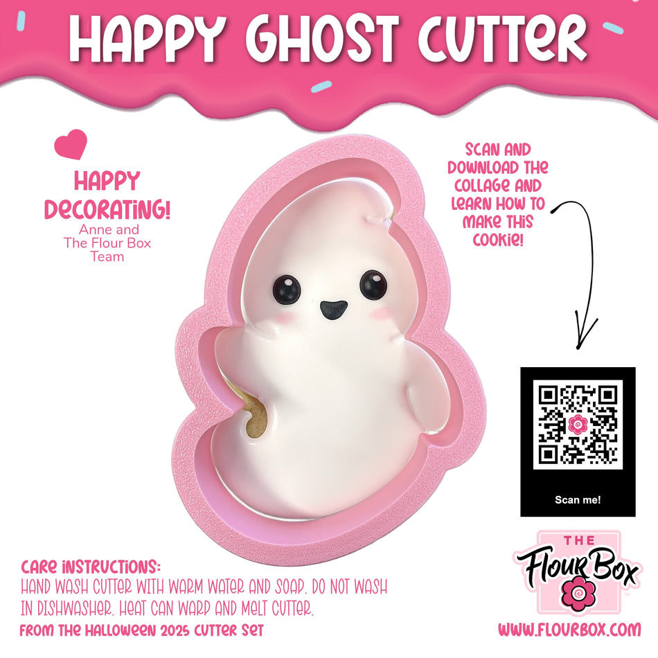 Happy Ghost Cookie Cutter