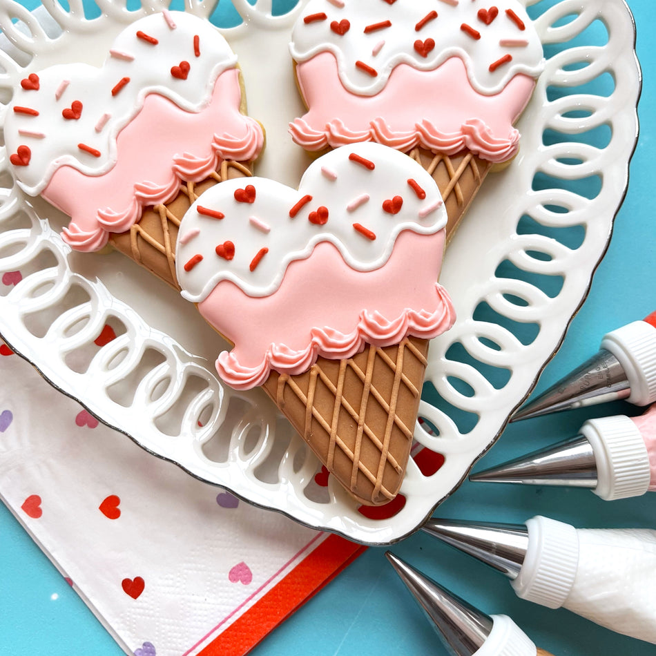Heart Ice Cream Cone Cookie Cutter