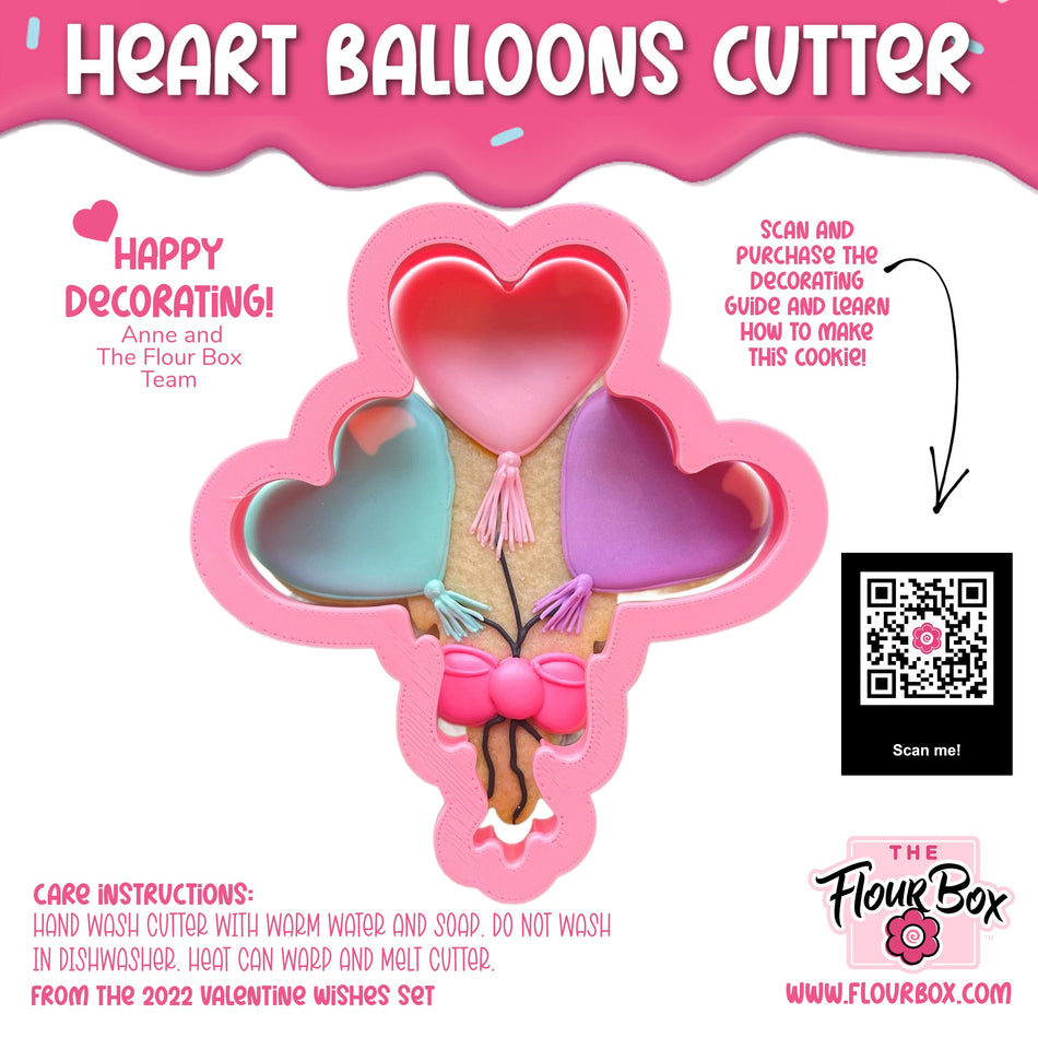 Heart Balloons Cookie Cutter
