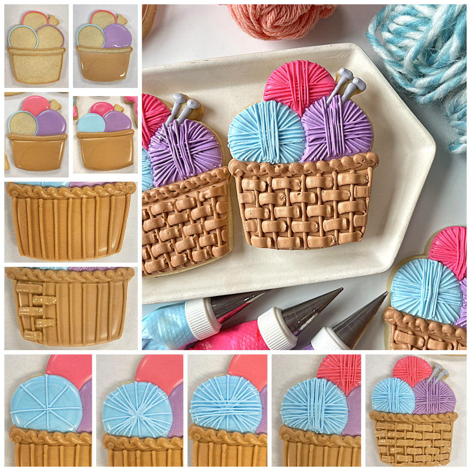 Knitter's Yarn Basket Cookie Cutter