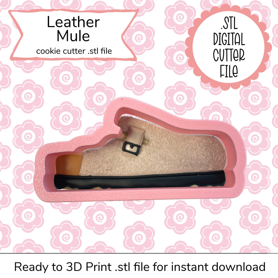 Leather Mule STL Cutter File (digital file)