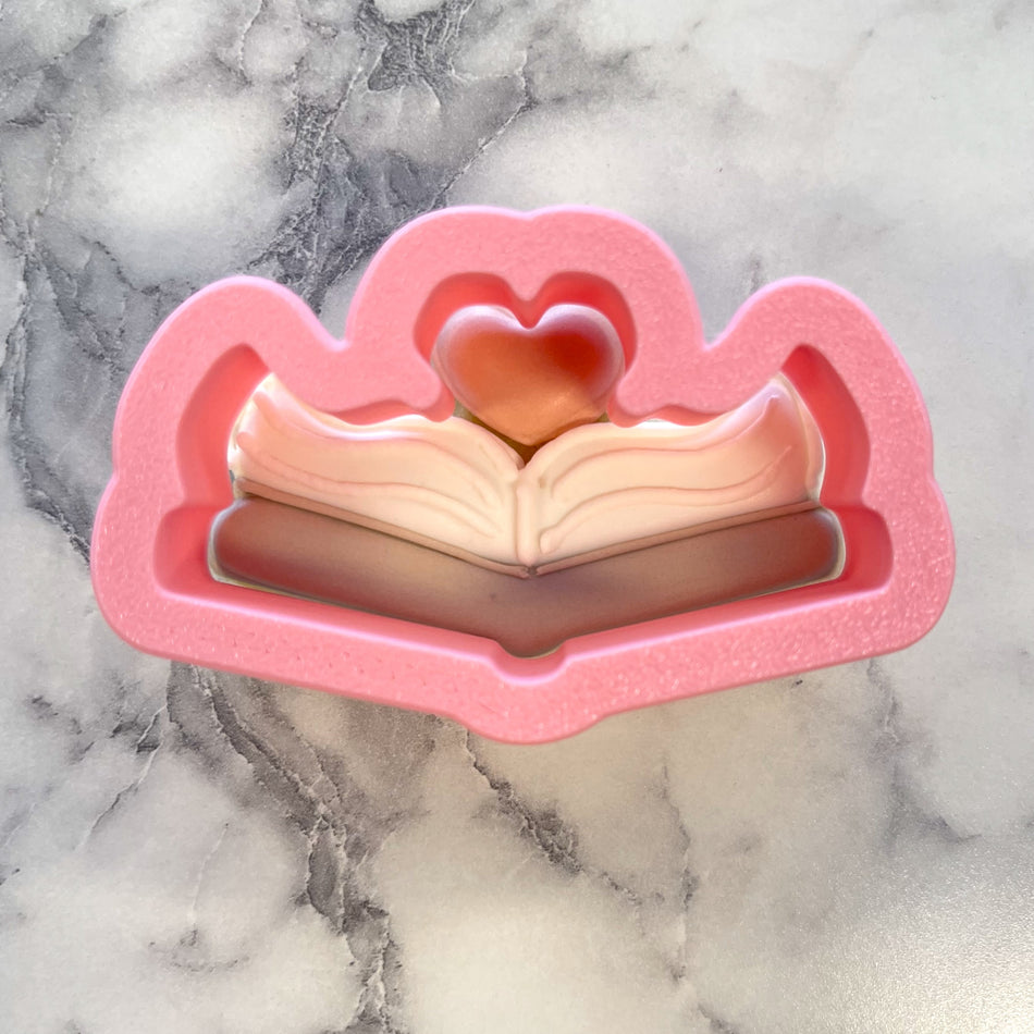 Mini Cozy Open Book Cookie Cutter
