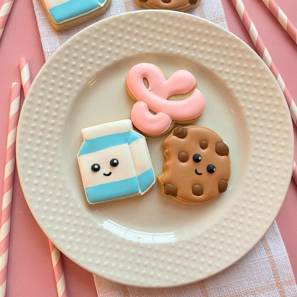 Mini Chocolate Chip Cookie and Mini Milk Box Cookie Cutter BUNDLE