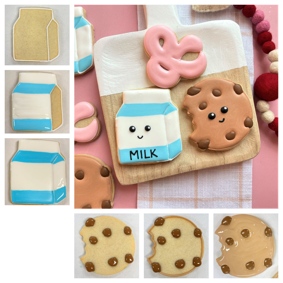 Chocolate Chip Cookie and Milk Cookie Cutter BUNDLE (Regular Size)