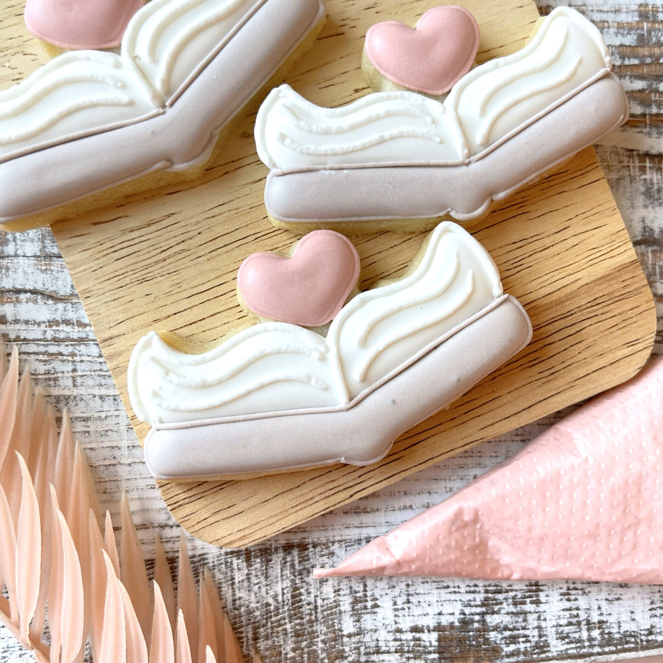 Mini Cozy Open Book Cookie Cutter