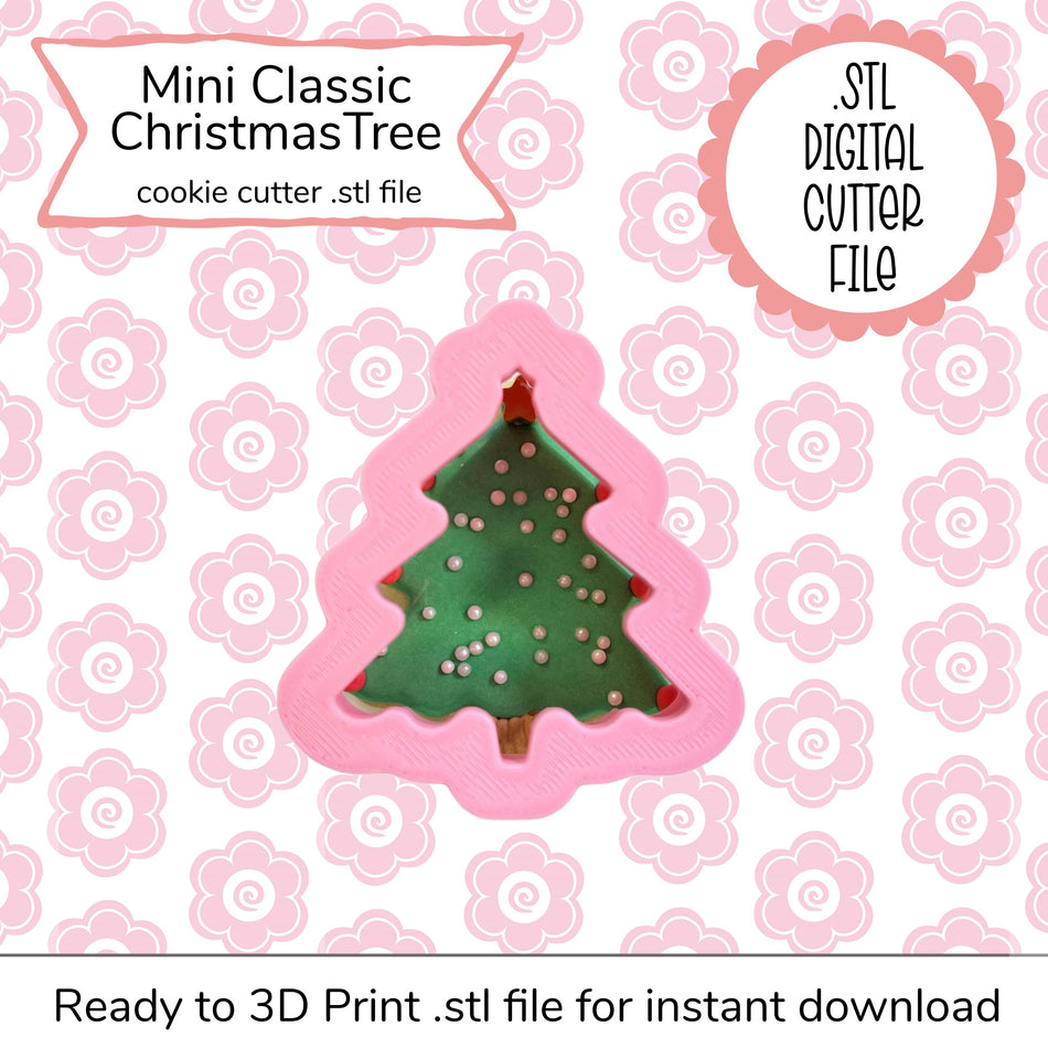 Mini Classic Christmas Tree STL Cutter File (digital file)