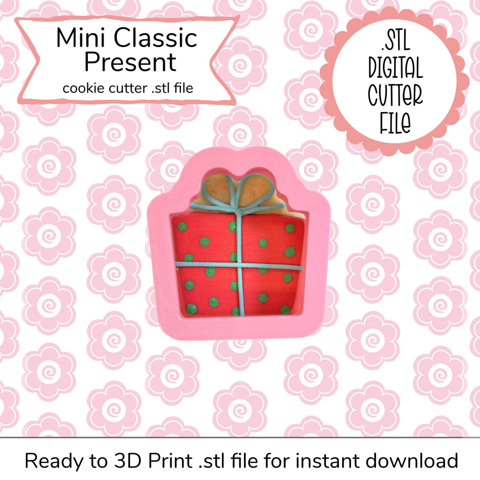 Mini Classic Present STL Cutter File (digital file)