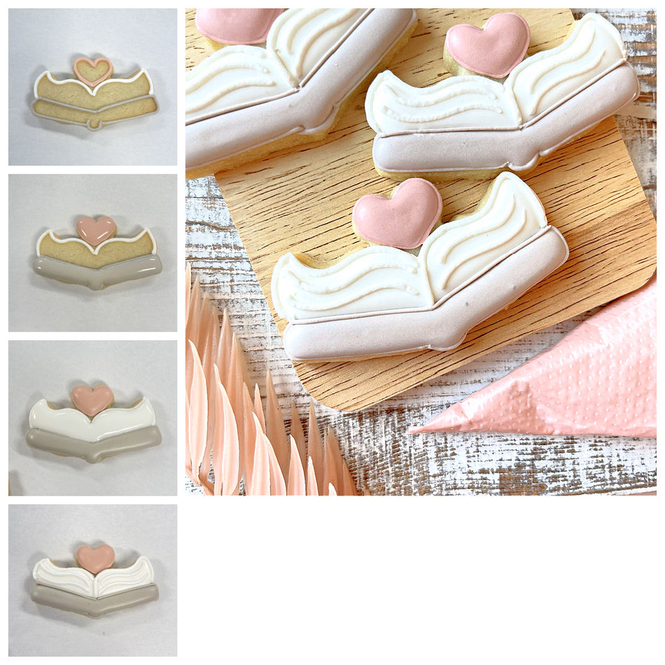 Mini Cozy Open Book Cookie Cutter