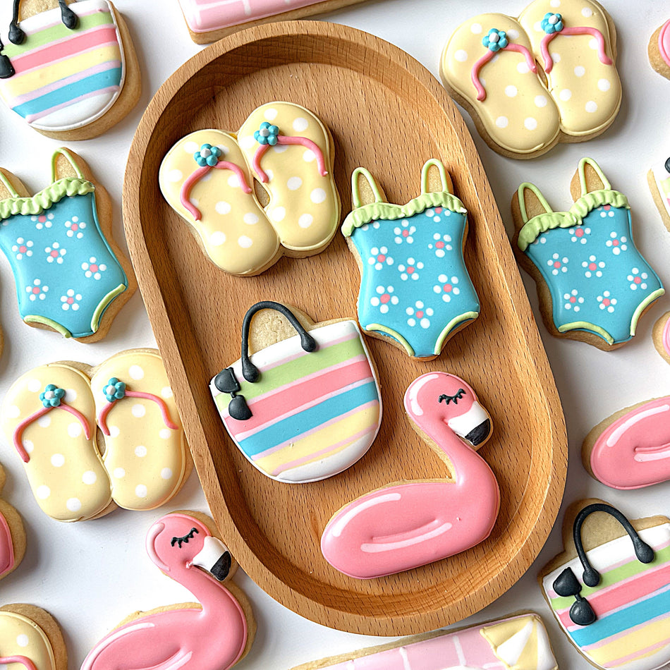 Mini Pool Party 4pc Flour Box Club Cookie Cutter Set